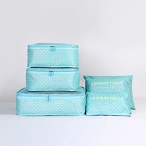 Blue Fabric Travel Kit Storage Bag