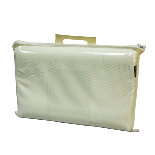 White Non Woven Binding Clear PVC Pillow Bag