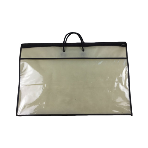 Beige Black Non Woven Binding Pillow Bag
