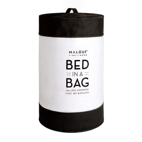 Black Non Woven Binding Cylinder Pillow Bag