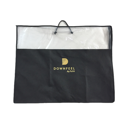 Black Non Woven Binding Flat Pillow Bag