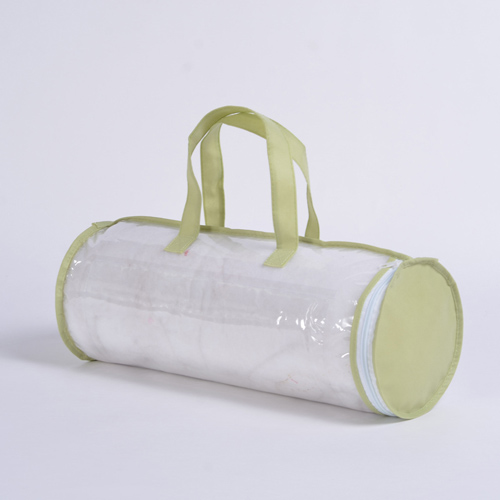 Green Non Woven Binding Cylinder Pillow Bag