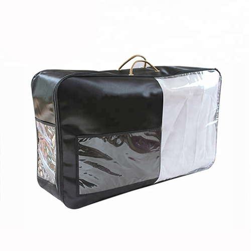 Black Plastic Piping Clear PE Blanket Bag
