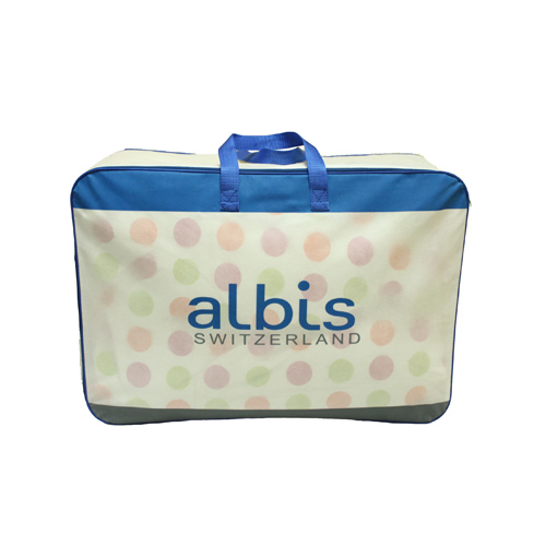 Blue Plastic Piping Binding White Non Woven 75gsm Blanket Bag