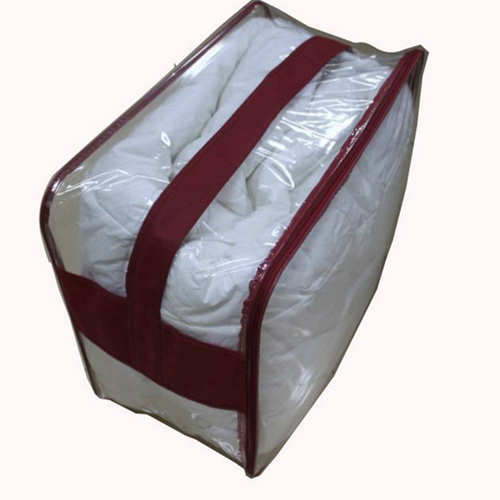 Red Plastic Piping Clear PVC 0.1mm Blanket Bag