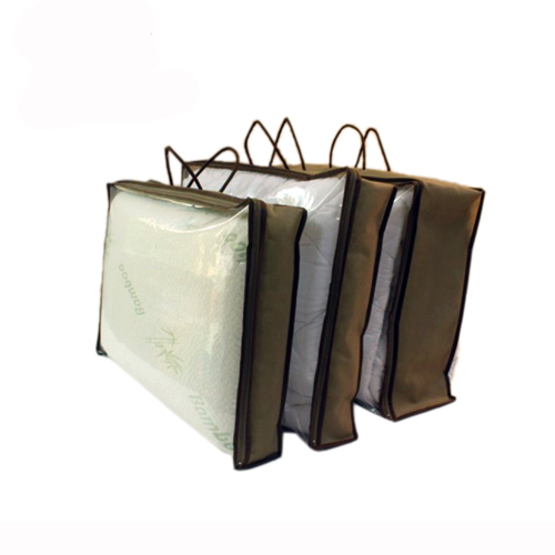 Brown Non Woven Binding Cushion Bag