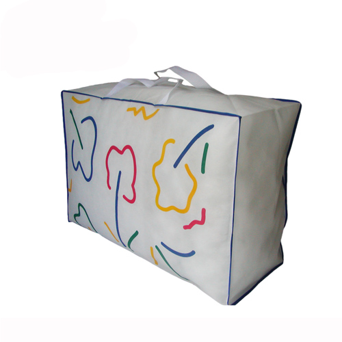 Blue White Non Woven Binding Quilt Packaging Bag
