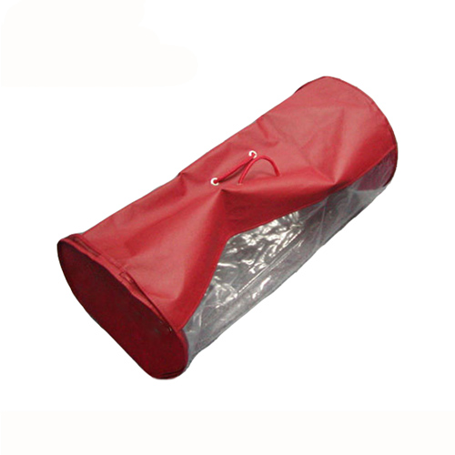 Red Non Woven and Clear PE Quilt Packaging Bag