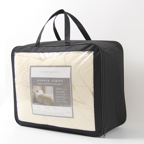 Black Plastic Piping Quilt Packaging Bag