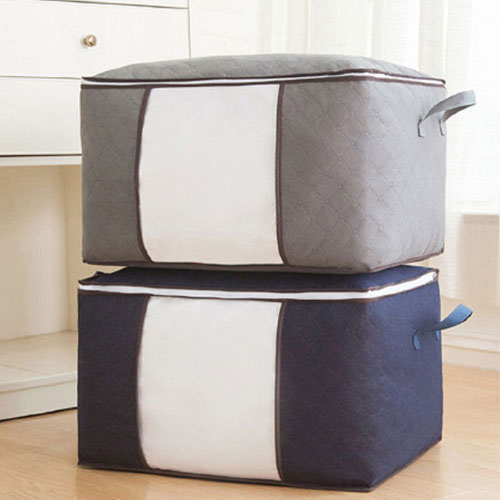 Brown Cotton Binding Underwear Storage Bag