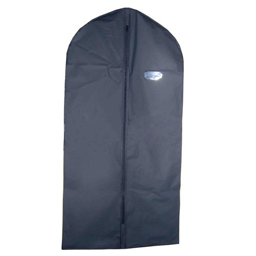 Black Nylon Clear Pe Window Stitched Garment Bag