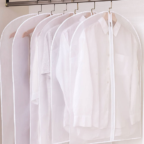 White Frosted PEVA Garment Bag