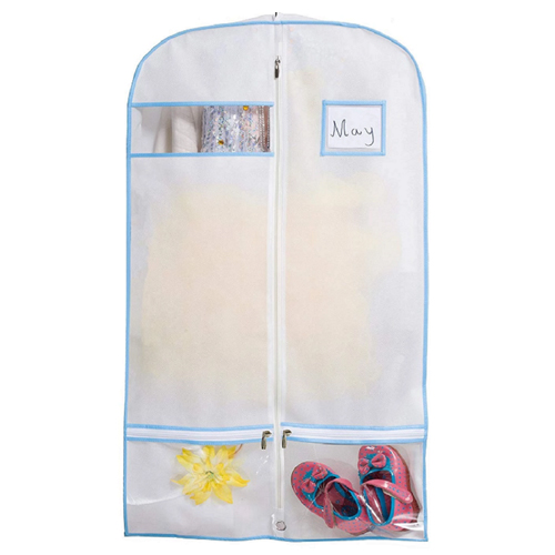 White Non-woven 75gsm Girls Garment Bag