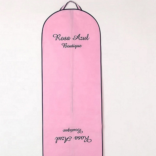 Pink Non-woven Dress Garment Bag