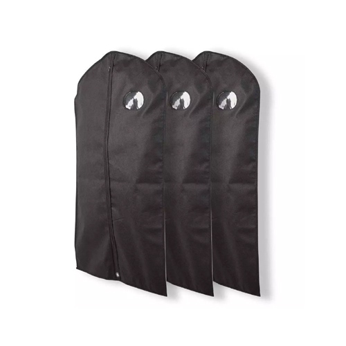 Black Polyester Business Garment Bag Black Nylon Zipper