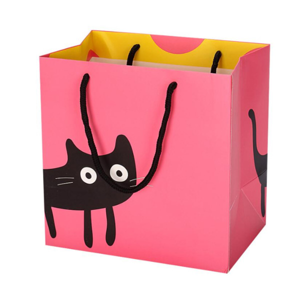 Packaging & Bag *Material: paper.<br>
*Handle: 2pcs handles fixed on top.<br>
*Printing: full printed.