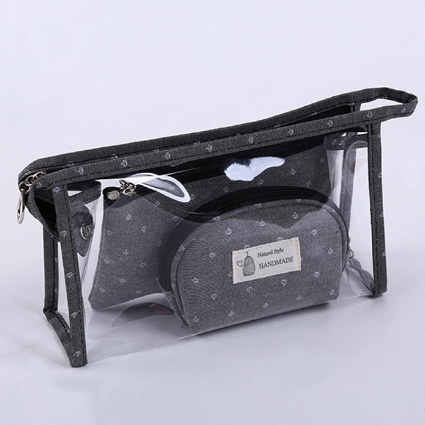 Packaging & Bag *Material: Clear PVC (PVC cold crack resistant minus 15 degree).<br>
*Structure: 3 panels bag.<br>
*Binding: Black PEVA binding.<br>
*Zipper: Black nylon zipper #5 fixed on top, with 1pc metal puller. 