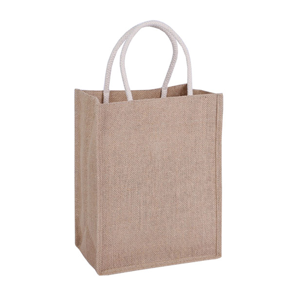 Packaging & Bag *Material: jute.<br>
*Handle: 2pcs white cotton rope handles fixed on top.<br>
*Printing: without.