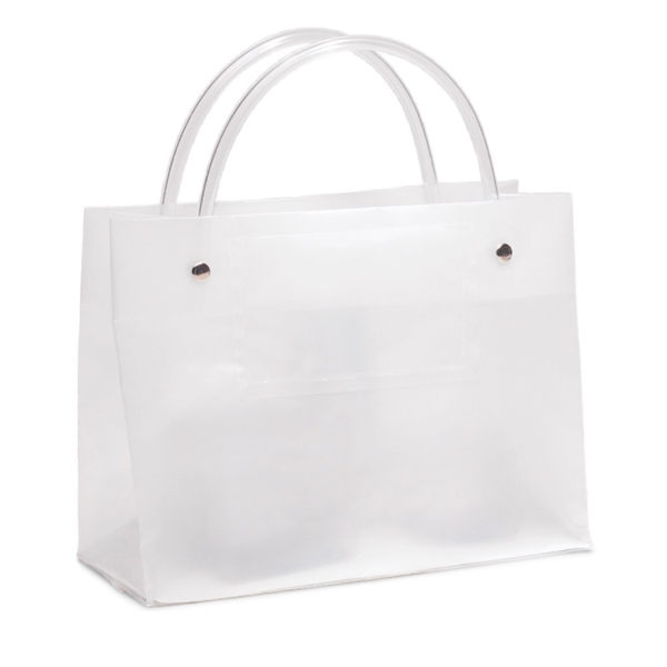 Packaging & Bag *Material: frosted PVC.<br>
*Handle: 2pcs handles fixed on top.<br>
*Printing: without.
