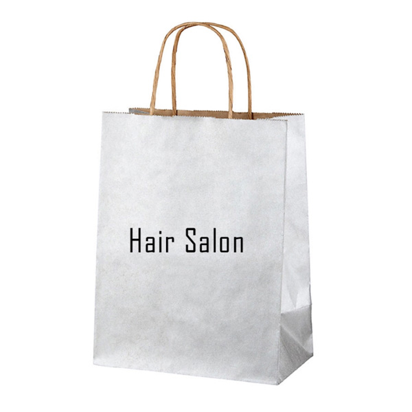 Packaging & Bag *Material: kraft paper.<br>
*Handle: 2pcs handles fixed on top.<br>
*Printing: one black logo printed at middle front side.