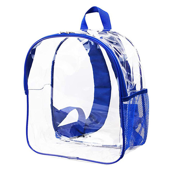 Packaging & Bag *Material: clear PVC 0.15mm (PVC cold crack resistant minus 15 degree).<br>
*Handle: 2pc blue PP webbing handle at back side.<br>
*Printing: without.
