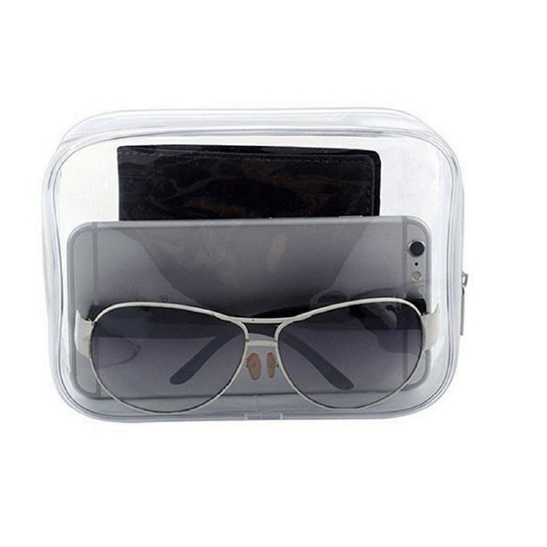 Packaging & Bag *Material: Clear PVC (PVC cold crack resistant minus 15 degree).<br>
*Structure: 3 panels bag.<br>
*Binding: White plastic piping binding.<br>
*Zipper:  White nylon zipper #5 fixed on top and drops to half of both side, with 1pc white metal puller. 