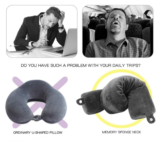 Shop Twist Memory Foam Travel Pillow for Neck – Luggage Factory