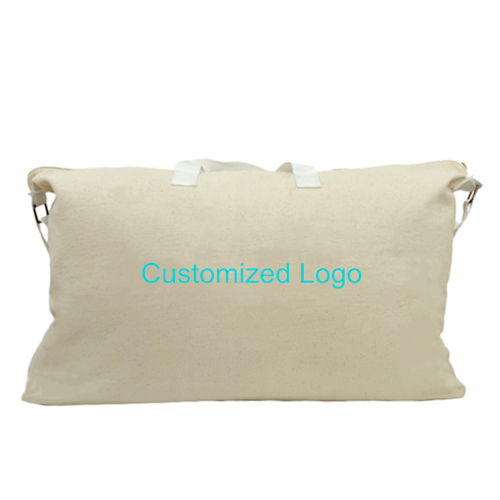 Beige Canvas Pillow Bag
