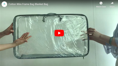Cotton Wire Frame Bag- Blanket Bag