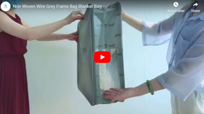 Non Woven Wire Grey Frame Bag- Blanket Bag